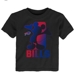 Disney NFL Buffalo Bills Cross Fade T-Shirt - Black SIZE MEDIUM